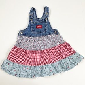 5/$25 Oshkosh Tiered Denim Floral Jumper